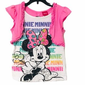 Disney Minnie Mouse Size 6 Short Sleeve Shirt